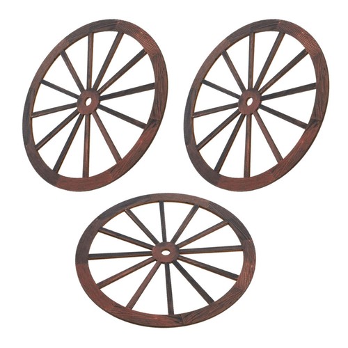 3pcs western wagon - wheel, wall