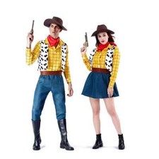 Toy Story Woody Halloween Cosplay Costume Adult Men's and Women's Clothing UK.#