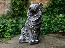 Large collie dog statue Cement collie ornament Garden collie decoration