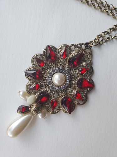 Vintage ornate large pendant - large,