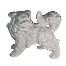 Vintage 3" White Foo Dog