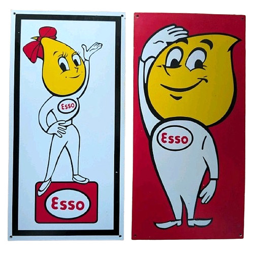 Pair esso 2ft - esso, enamel