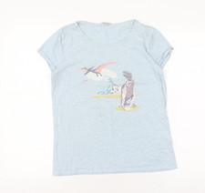 Cath Kidston Girls Blue XS Dinosaur Graphic Print T-Shirt