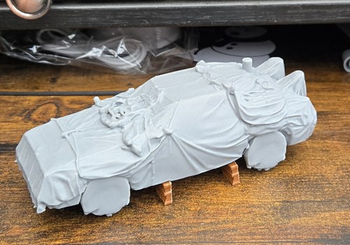 Covered delorean car ornament - delorean,