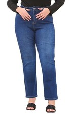 Ex Evans High Waist Stretch Straight Leg Jeans Womens Denim Pants Plus Size