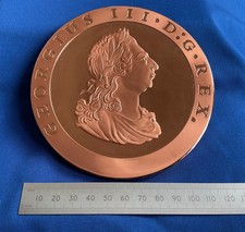 HUGE !  George III COPPER PAPERWEIGHT COIN dated 1797 - 120mm Diameter
