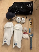 Cricket Kit including bat, pads, helmet, gloves and box