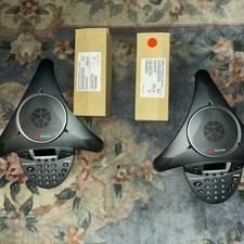 Polycom IP600 Conference Units Job Lot Of 2 With New Connection Power Supplies