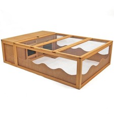 2NDS Tortoise Small Pet Wooden House Hide Shelter with Run 4683