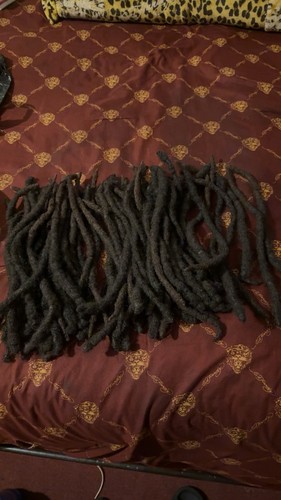 Black synthetic dreadlock hair - black,