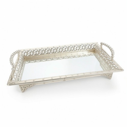 Mirrored tray with - mirrored,