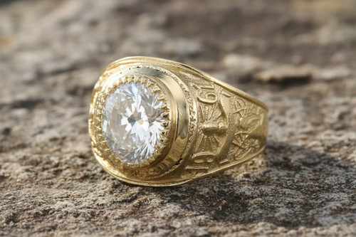 Solid gold college ring - solid,