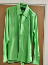 Stunning Ozwald Boateng Lime Green Mens Designer Shirt 16.5/42 Size Used VGC