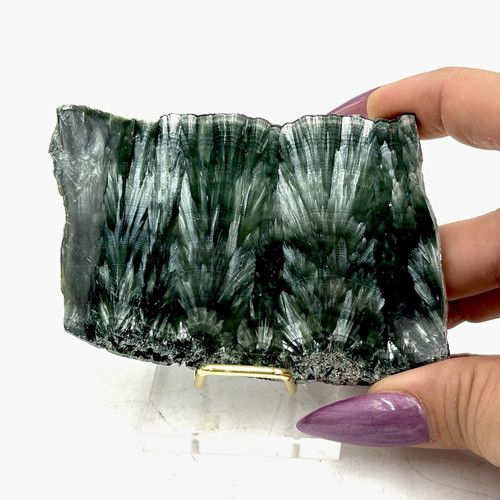 Seraphinite crystal slab - crystal,