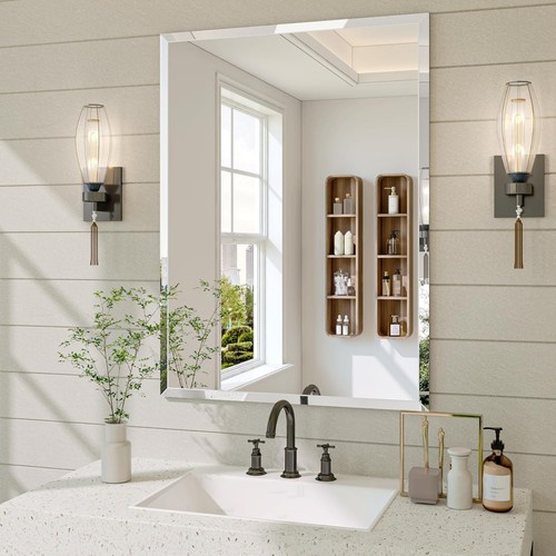 Beveled wall mirror rectangle - beveled,