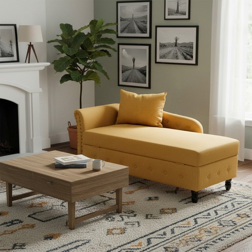 Modern chaise sofa yellow - chaise,