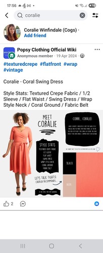 Popsy coral swing dress size - coral,
