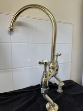 SOLID BRASS SWAN NECK KITCHEN MIXER IDEAL BELFAST SINK OR FARM HOUSE