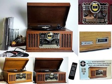 Steepletone Music Centre - DAB & FM Radio Bluetooth MP3  Record CD &Tape Player