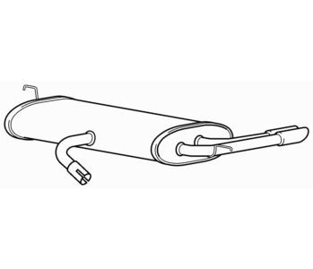 Rear exhaust silencer back - silencer,