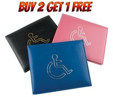 LEATHER DISABLED BADGE HOLDER