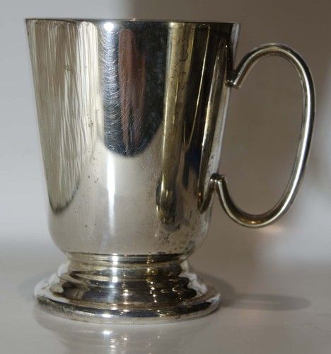 Silver plated tankard - silver,