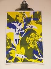 NEW Limited Edition A3 Risograph Print 'Abundance' abstract floral botanical art