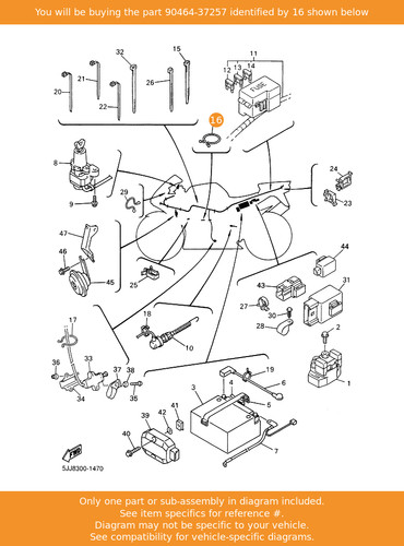 Yamaha clamp 90464 37257 oem - clamp,,