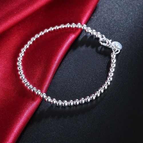 Round 4mm silver bead - 4mm,