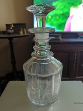 Antique Late 18th Early 19th Century Three Ring Decanter