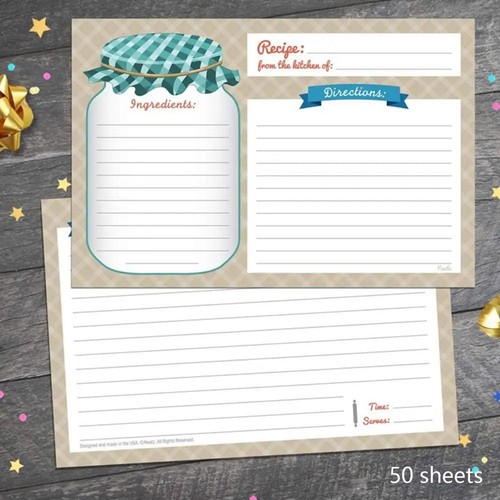 Pieces recipe cards - 50,