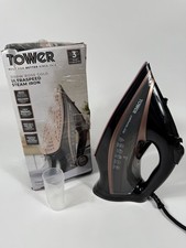 Tower T22013 Ceraglide Steam Iron, Ceramic Sole Plate 3100W, Black & Rose Gold
