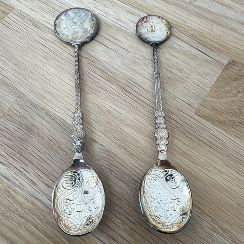 Pair silver plated - silver,