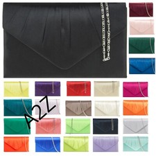 Women's Satin Pleated Clutch
