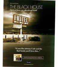 (WOR3) MAGAZINE ADVERT 12X9" THE BLACK HOUSE POSTCARD FROM AN ABANDONED HOTEL