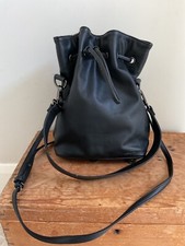 Matt & Nat Vegan Leather Bucket Bag Black With Handle and Strap Crossbody