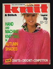Knit & Stitch Magazine  1985-1987  Back Issues STORIES RECIPE SEWING PATTERN.