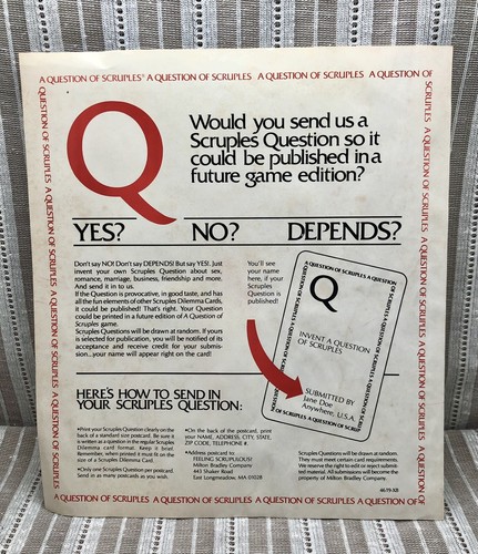 Vintage question scruples - question,