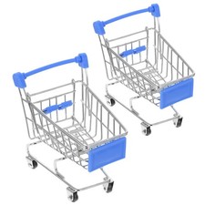  2 Pcs Supermarket Cart Basket