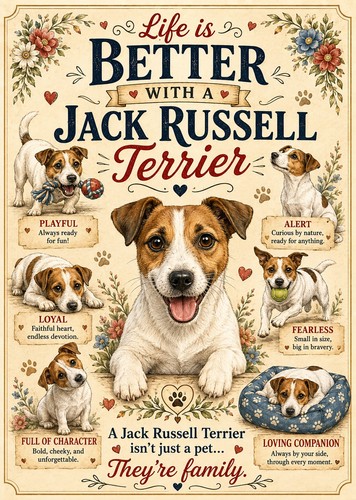 Jack russell print life - print,