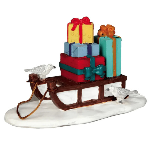 Lemax sled with presents - sled,