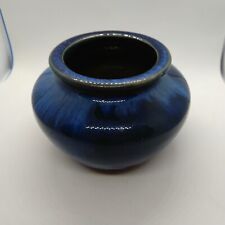Vintage Cobalt Blue Flambe British Studio Art Pottery Vase/Bowl
