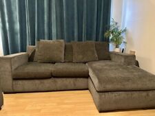 Corner 3 Seater Right Hand Facing L Shaped Sofa - Gray