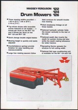 Massey Ferguson 122, 124 and 126 Mounted Drum Mowers Brochure Leaflet