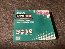 NEW SEALED TESCO DVD + R RECORD ONCE DOUBLE LAYER 5 DISC JEWEL CASE