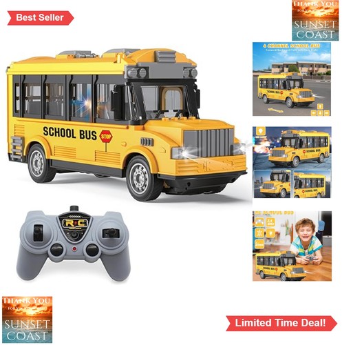 Remote control school bus toy - school,