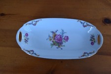 PM Moschendorf Bavaria German Rectangular Plate, Floral Pattern