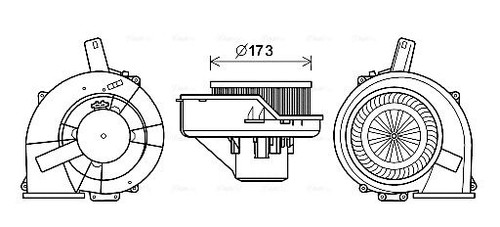 Ava interior blower 336w - ava, 12v