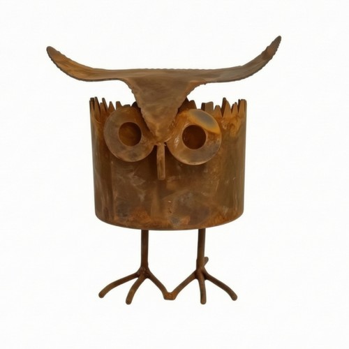 Owl planter rustic garden - owl,