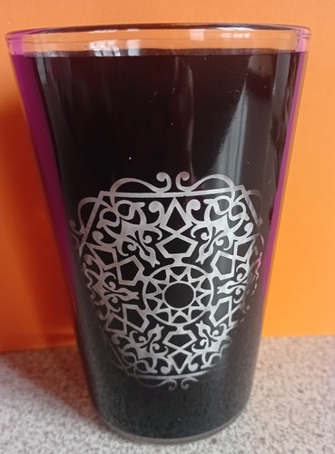 Ornate thick glass tea - , light